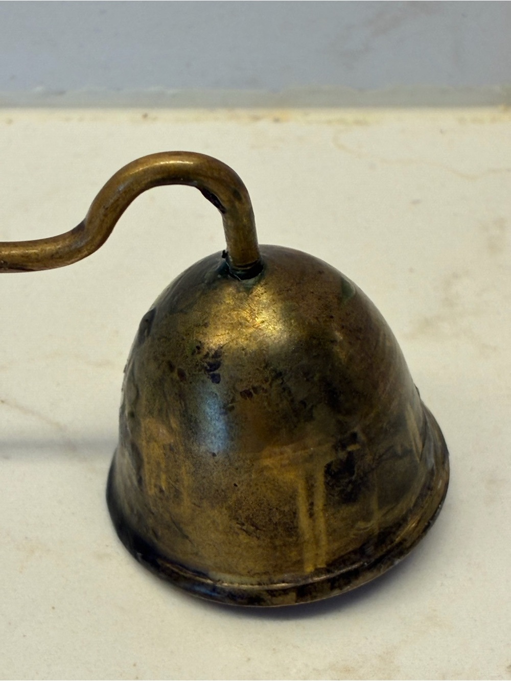 Vintage Brass Candle Snuffer with Twisted Handle